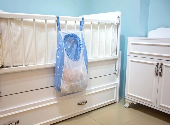 Sevi Bebe Kirli Çamaşır Torbası ART-83 Mavi Yıldız - 5