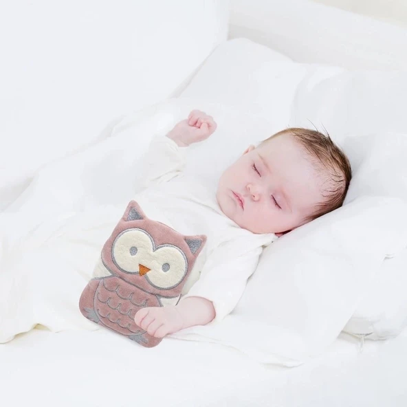 BabyJem Kiraz Çekirdekli Baykuş Kadife Gaz Yastığı 366 Gül Kurusu - 2