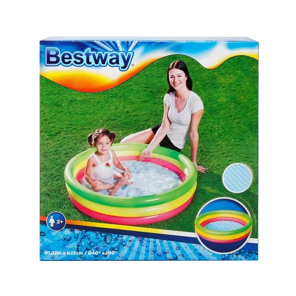 Bestway 3 Bölmeli Çocuk Havuzu 102x25 Cm 51104 - 2