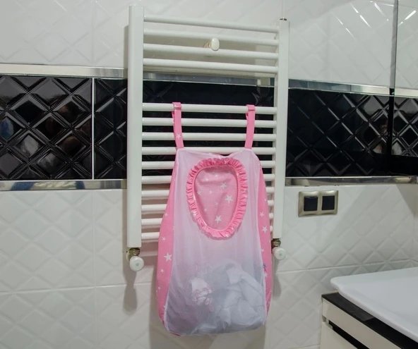 Sevi Bebe Kirli Çamaşır Torbası ART-83 Pembe Yıldız - 6