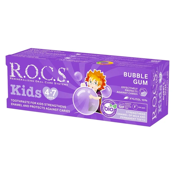 R.O.C.S.Kids Diş Macunu 35ml 4-7 Yaş Sakız - 2