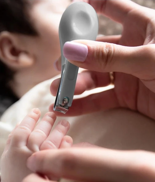 BabyJem Kolay Kavrama Bebek Tırnak Makası 576 Gri - Resim 3