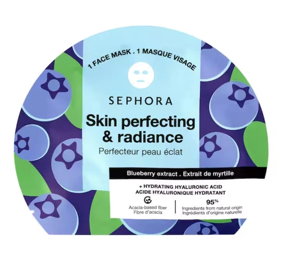 SEPHORA COLLECTION Hyalurinc Acid Blueberry - Aydınlaştırıcı ve Mükemmelleştirici Kağıt Yüz Maskesi