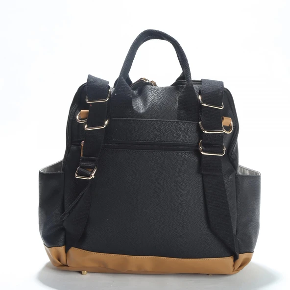 M&Y Holifera Deri Anne Bebek Bakım Sırt Çantası 7260 Siyah - 2