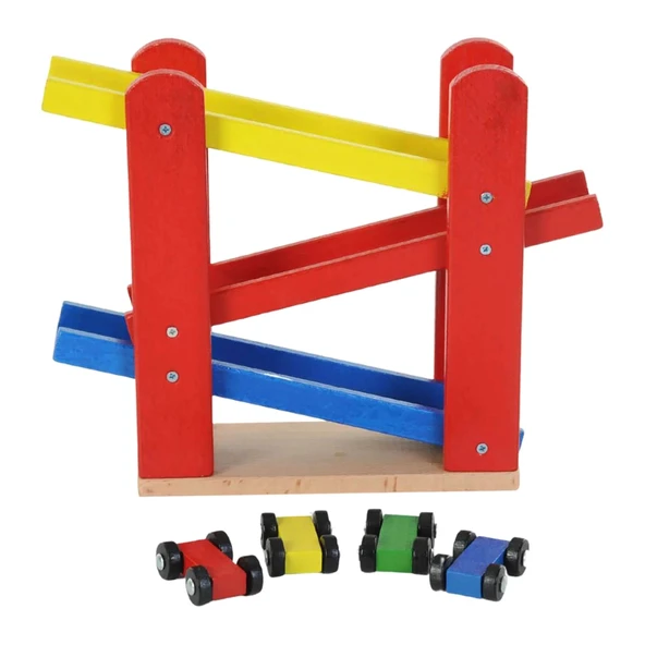 PlayWood Ahşap Otopark 5 Araba İlaveli 382 - 7