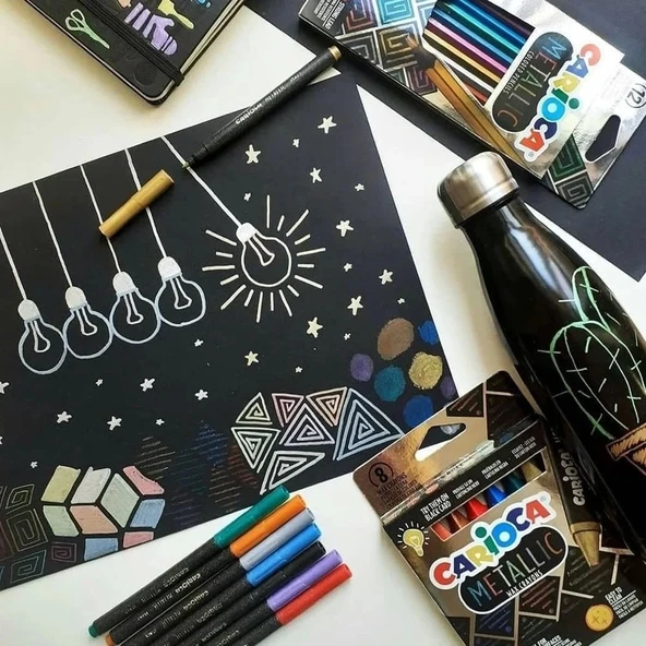 Carioca Metalik Kuru Boya Kalemi 12'Li - 2