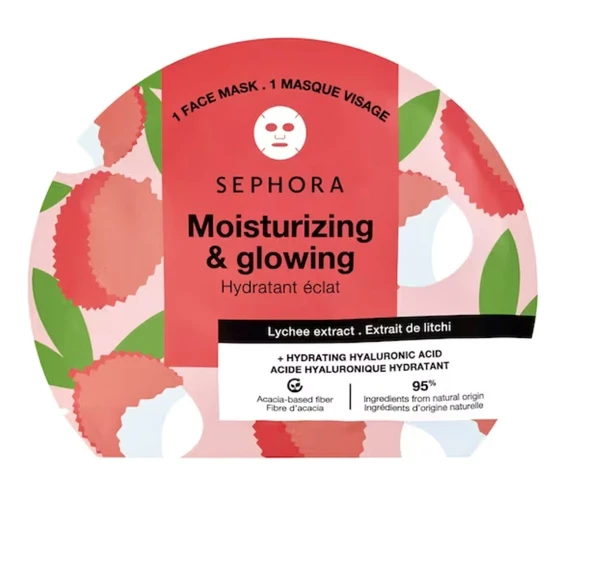 SEPHORA Hyalurinc Acid Mask - Lychee - Nemlendirme & aydınlatma Kağıt Yüz Maskesi