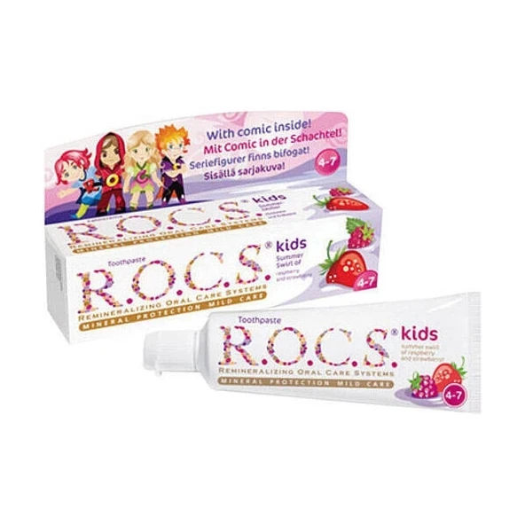 R.O.C.S.Kids Diş Macunu 35ml 4-7 Yaş Ahududu ürün görseli