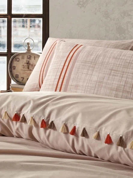 Cotton Box Candy Ranforce Nevresim Takımı Tek Kişilik Merri Bej - 2