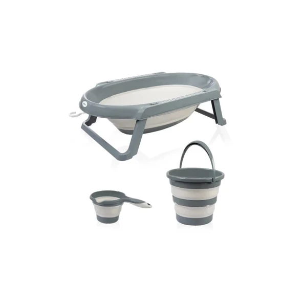 BabyJem Katlanır Banyo Küvet Seti 765 Antrasit ürün görseli 1