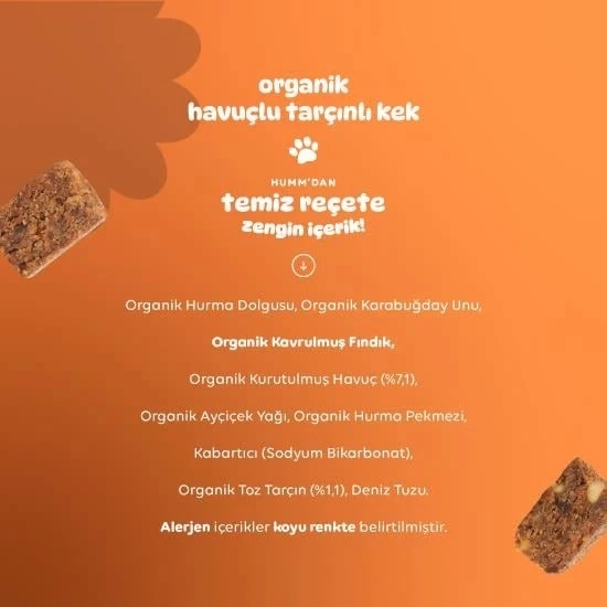 Humm Organik Havuçlu Tarçınlı Vegan Kek 30 Gr - 4