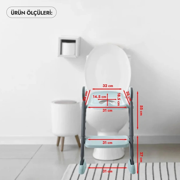 BabyJem Basamaklı & Katlanır Klozet Adaptörü 861 Antrasit - 3