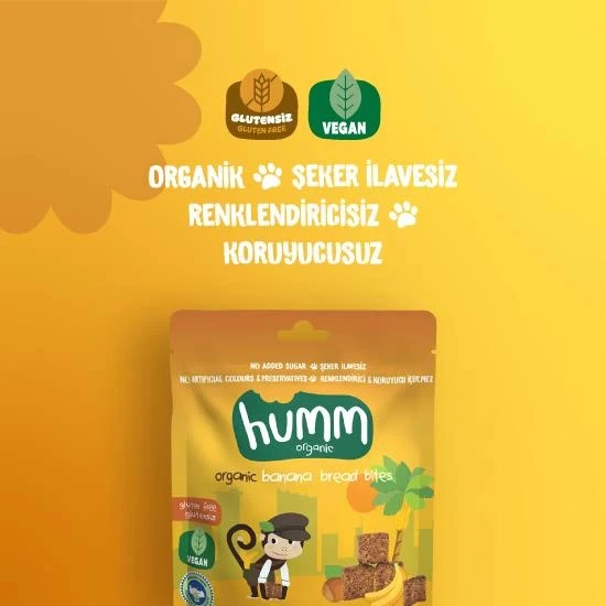 Humm Organik Glutensiz Vegan Muzlu Kek 30 Gr - Resim 2
