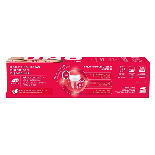 R.O.C.S.Uno Sensitive Hassas Dişlere Özel Diş Macunu 60 ml - 4
