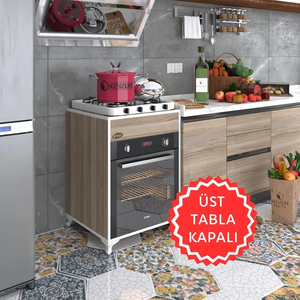 Kenzlife ankastre modülü kabini lantanyum crd fırın ocak dolabı sabit tabla ayaklı ürün görseli 1