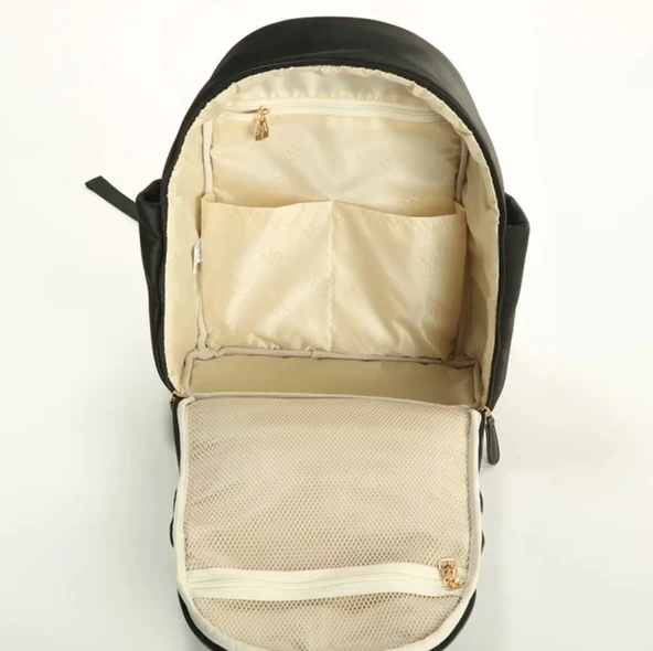 M&Y Diamond Anne Bebek Bakım Sırt Çantası 7345 Siyah - 6