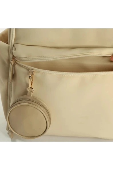 M&Y Diamond Anne Bebek Bakım Sırt Çantası 7345 Krem - 4