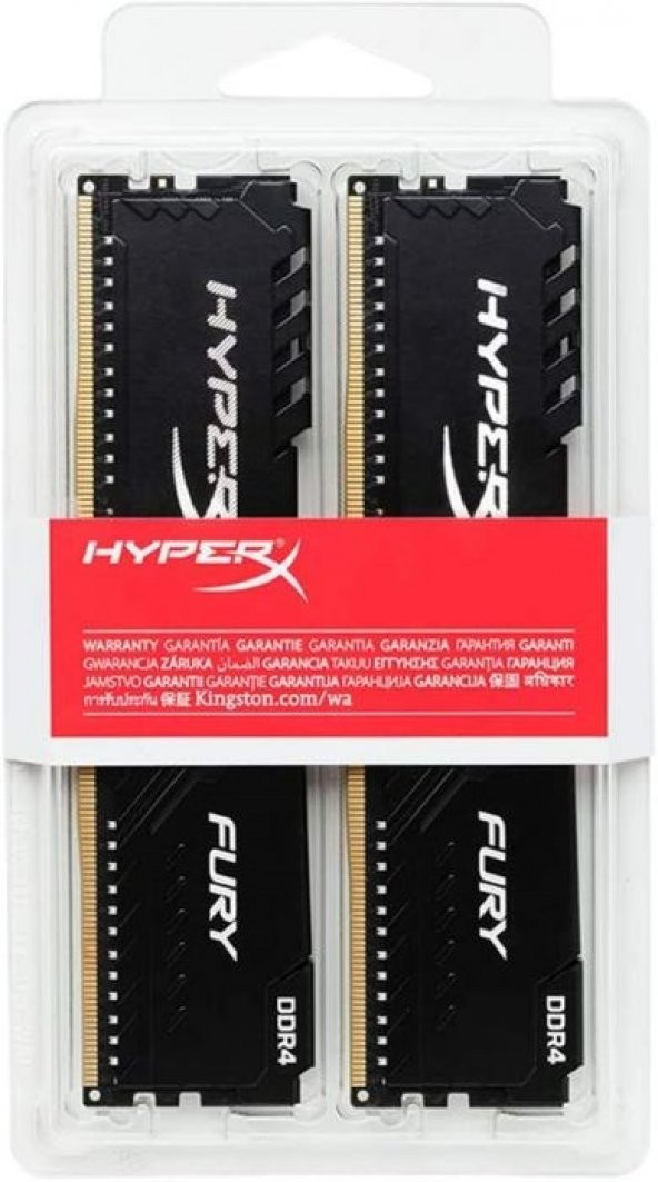 Kingston HyperX FURY Black 32GB 3600MHz DDR4 CL17 DIMM (4x8) Gaming Bellek (HX436C17FB3K4/32) - 2