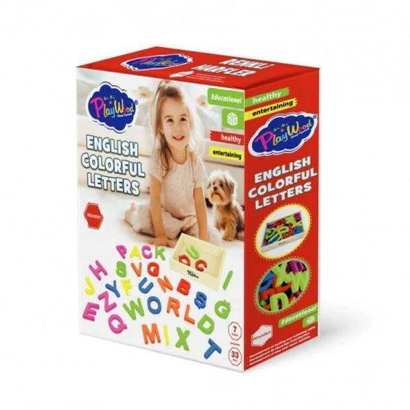 PlayWood Ahşap Kasalı Renkli Harfler 33 Parça 402 - 2