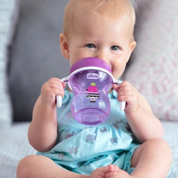 Chicco Yarı Yumuşak Uçlu Alıştırma Bardağı 6 Ay+ 200 ml Kız - Resim 2