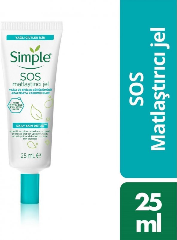 Simple Sos Matlaştırıcı Jel Sivilce Karşıtı 25 Ml