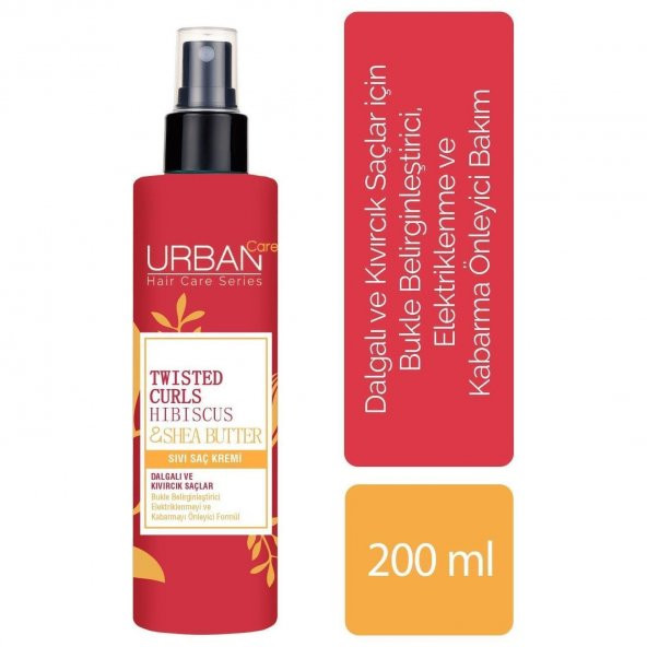 Urban Care Sıvı Saç Kremi Twısted Curl Hıbıscus Dalgalı Kıvırcık Saçlar 200 Ml