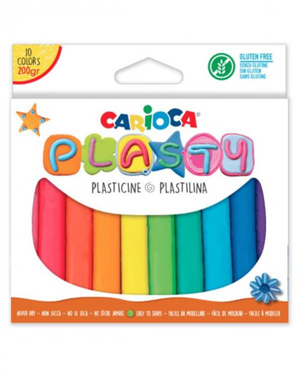 Carioca Plasty Kurumayan Oyun Hamuru 10 Renk - 200gr