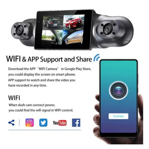 3 inç dvr 4 lensli wifi özelliklli / GUPR99 - Resim 9