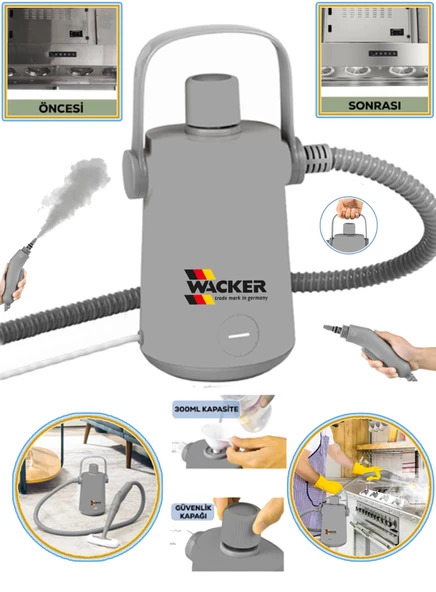 Wacker Pro Alman EasyFix Damfig Series Profesyonel Buharlı Temizleyici Buharlı Temizlik Makinesi 1000 W - 2