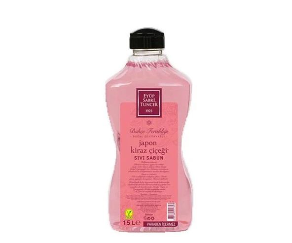 Doğal Zeytinyağlı Sıvı Sabun Japon Kiraz Çiçeği 1,5 l Pet Şişe