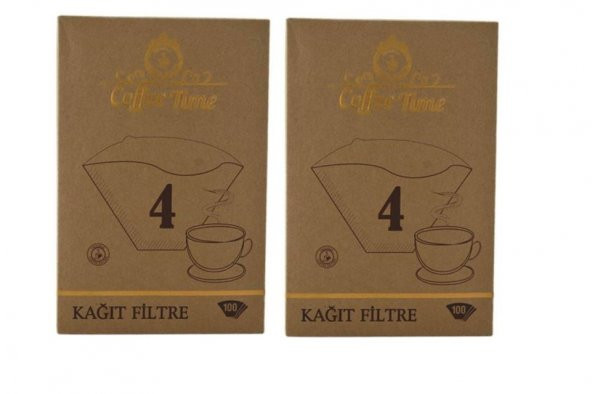Coffee Time 4 Numara Filtre Kahve Kağıdı 2 x 100lü