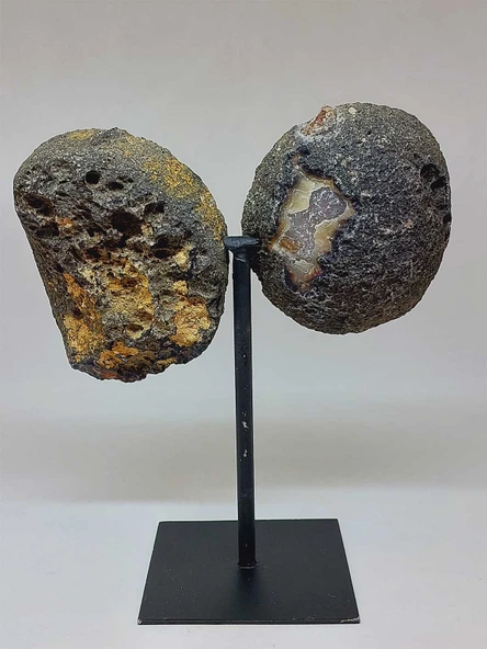 Akik Taşı Kristalize Koleksiyonluk Kütle Ham Parça - 960gram (53034) - Resim 2