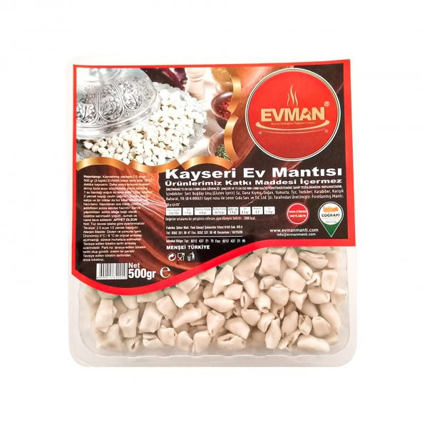 Evman Geleneksel Kayseri Ev Mantısı 500 Gr - 1