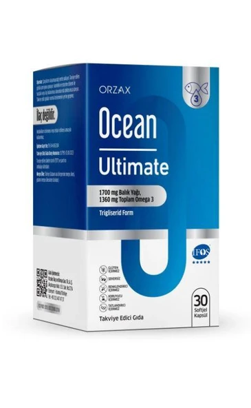 Ocean Ultimate 1200 Mg Balık Yağı 30 Kapsül ürün görseli