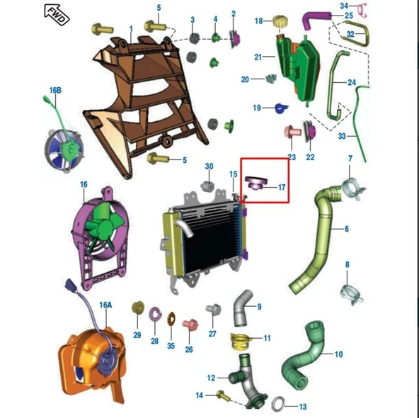 Bajaj Pulsar Ns 200,Rs 200,Dominar 400,250 Uyumlu Radyatör Kapağı Orjinal 2014-24_Supermoto - Resim 2
