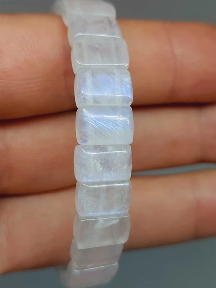 Ay Taşı Yansımalı Renkler Özel Kare Kesim Bileklik (17-18cm) (53018) - Resim 4