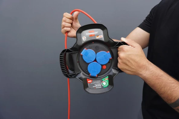 Brennenstuhl Rubber Gum Serisi IP44 Lisanslı 10 Metre Uzatmaya Sahip H07RN-F 3G1.5 Makaralı Kablo - 6