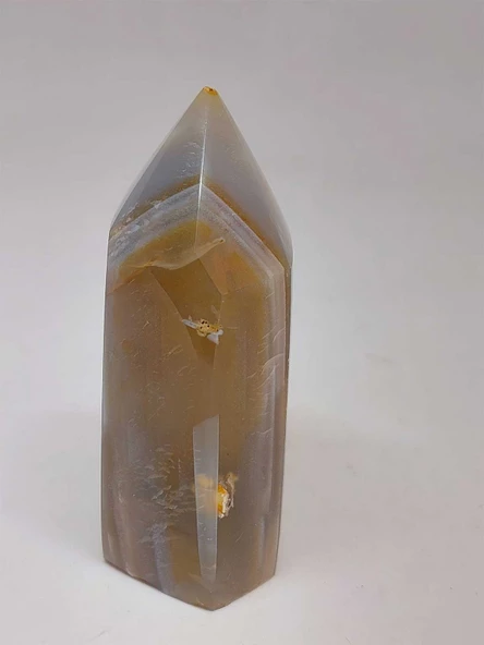 Kalsedon & Akik Druze Taşı Koleksiyonluk Piramit Uçlu (53008) - Resim 4