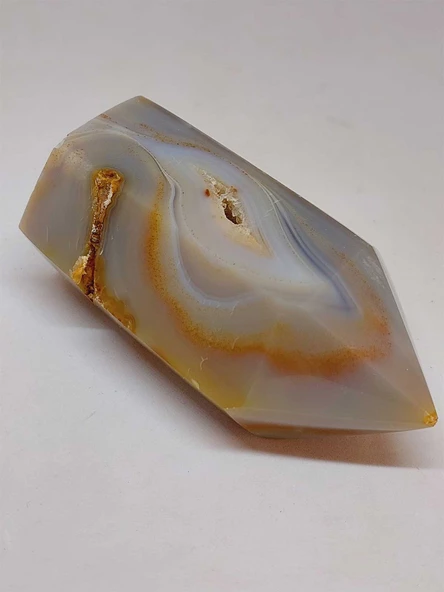 Kalsedon & Akik Druze Taşı Koleksiyonluk Piramit Uçlu (53008) - Resim 6