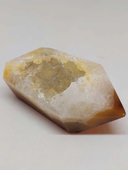 Kalsedon & Akik Druze Taşı Koleksiyonluk Piramit Uçlu (53010) - Resim 6