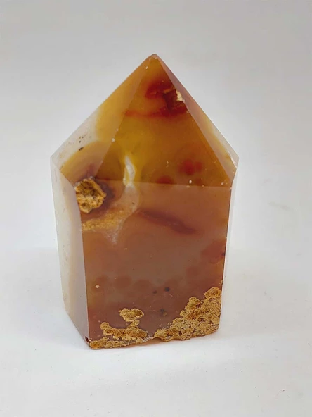 Kalsedon & Akik Druze Taşı Koleksiyonluk Piramit Uçlu (53010) - Resim 3