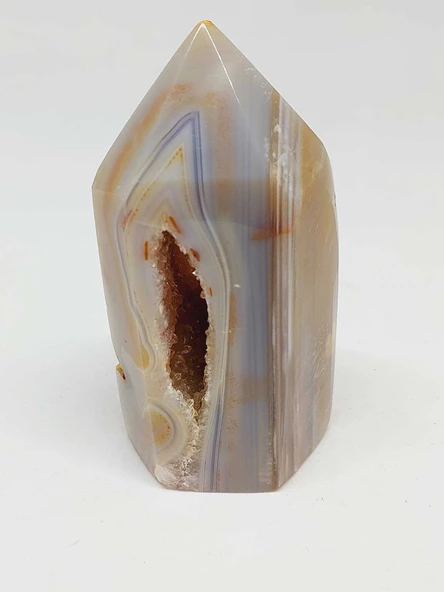 Kalsedon & Akik Druze Taşı Koleksiyonluk Piramit Uçlu (53008) - Resim 7