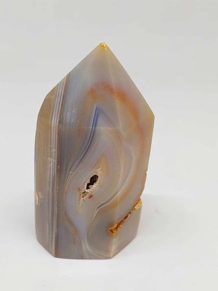 Kalsedon & Akik Druze Taşı Koleksiyonluk Piramit Uçlu (53008) - Resim 3