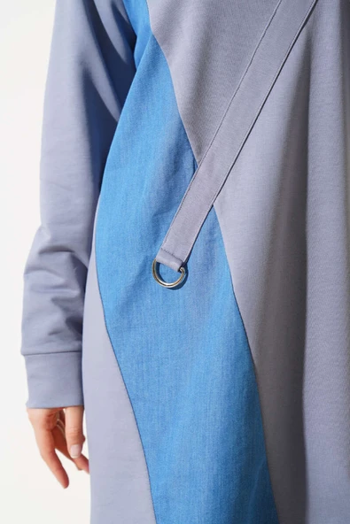 Kot Garni Detaylı Tunik Kayrak Grisi - Resim 4