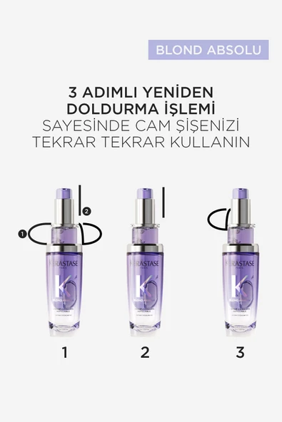 Kerastase Blond Absolu L'huile Cicagloss Sarı Saçlar Için Saç Bakım Yağı 75 ml - Resim 6