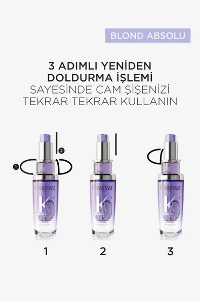 Kerastase Blond Absolu Huile Cicaextreme Parlaklık Veren Refill Saç Bakım Yağı 75 ml - Resim 6