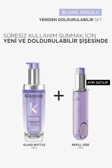 Kerastase Blond Absolu Huile Cicaextreme Parlaklık Veren Refill Saç Bakım Yağı 75 ml - Resim 3