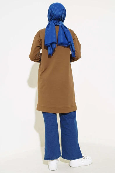 Kot Garni Detaylı Tunik Taba - Resim 3