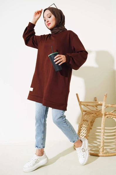 Armalı Tunik Acı Kahve - Resim 2