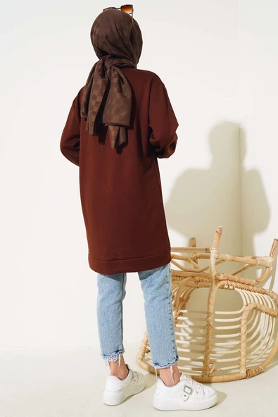 Armalı Tunik Acı Kahve - Resim 3